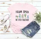 Футболка унисекс Team Sped We Stick Together, женская футболка с графическим принтом, 100% хлопок