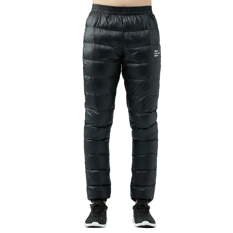 Зимние сверхлегкие брюки на утином пуху мужские пуховые Tectop Мягкие