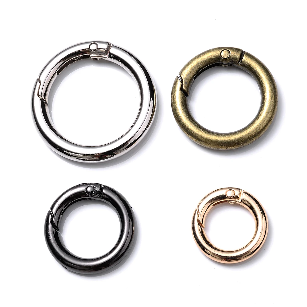 5pcs/lot Spring Clasp Bronze Gold Plated Metal Hooks for Jewelry Making DIY Keychain Rings Buckles Supplies 20/25/27/34mm - купить по