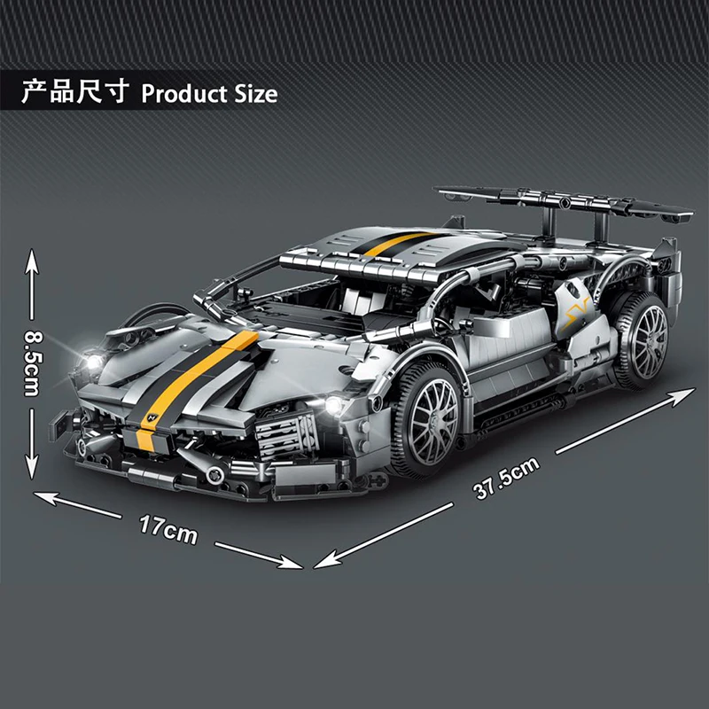 

MOC Simulation Super Sports Car 023015 Technic Racing Building Blocks Model Bricks Kits for Kids Toys Adult Boyfriend Gifts