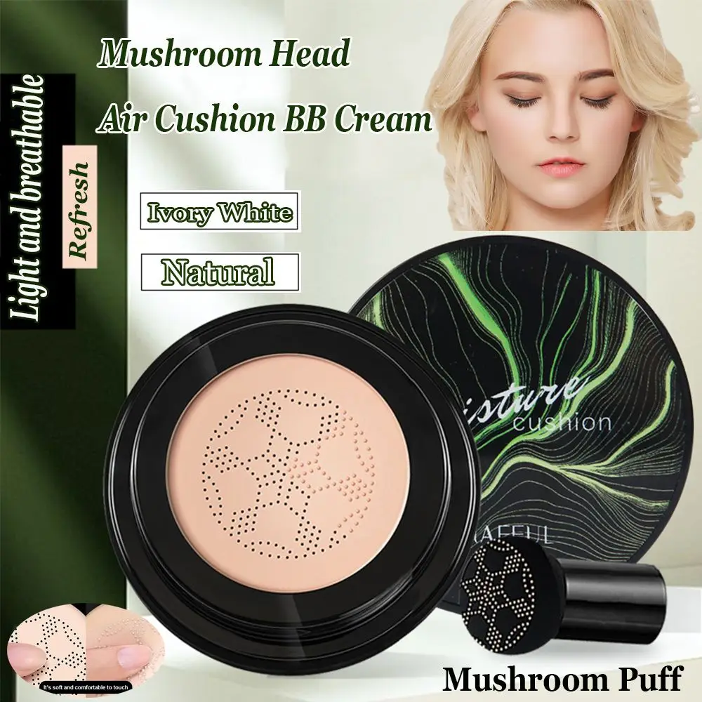

Mushroom Head Air Cushion BB CC Cream Natural Ivory White Brightening Concealer Foundation Face Skin Care