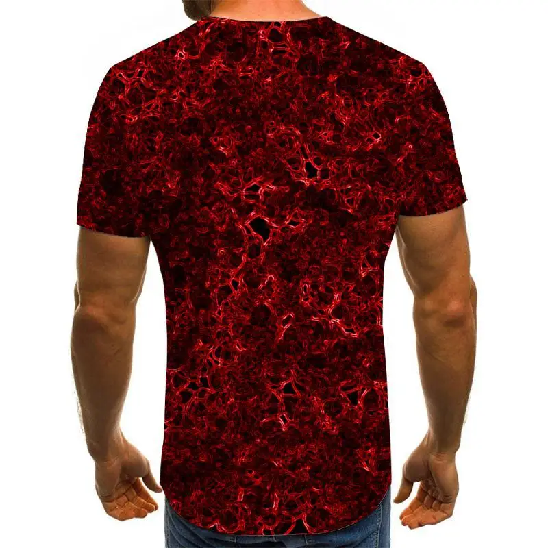 

Summer men's 3D printing T-shirt lightning scenery printing t-shirt men's T-shirt Summer Black T-Shirt round neck beach T-shirt