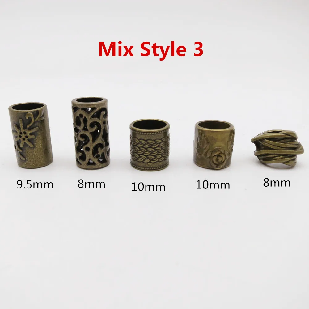 5 шт./упак. серебряные кольца в форме викингов с большим отверстием оплетка для