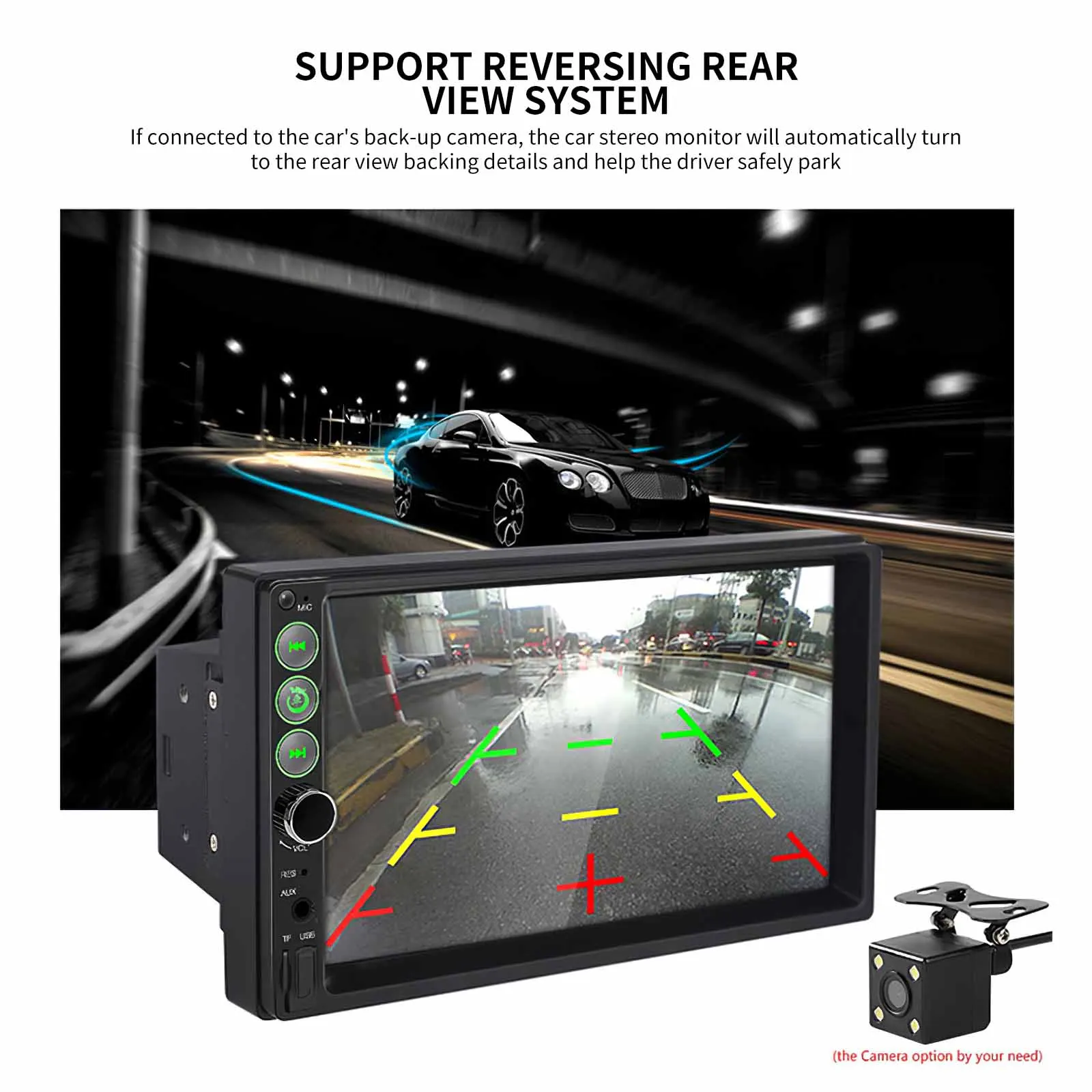 Универсальный 7-дюймовый автомобильный MP5 плеер Bluetooth Сенсорный аудио стерео