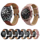 Ремешок кожаный для наручных часов, браслет для Samsung galaxy Watch 3 41 мм 45 мм Gear sport S2 S3 Classic, active 2 44 мм 40 мм, 20 мм 22 мм