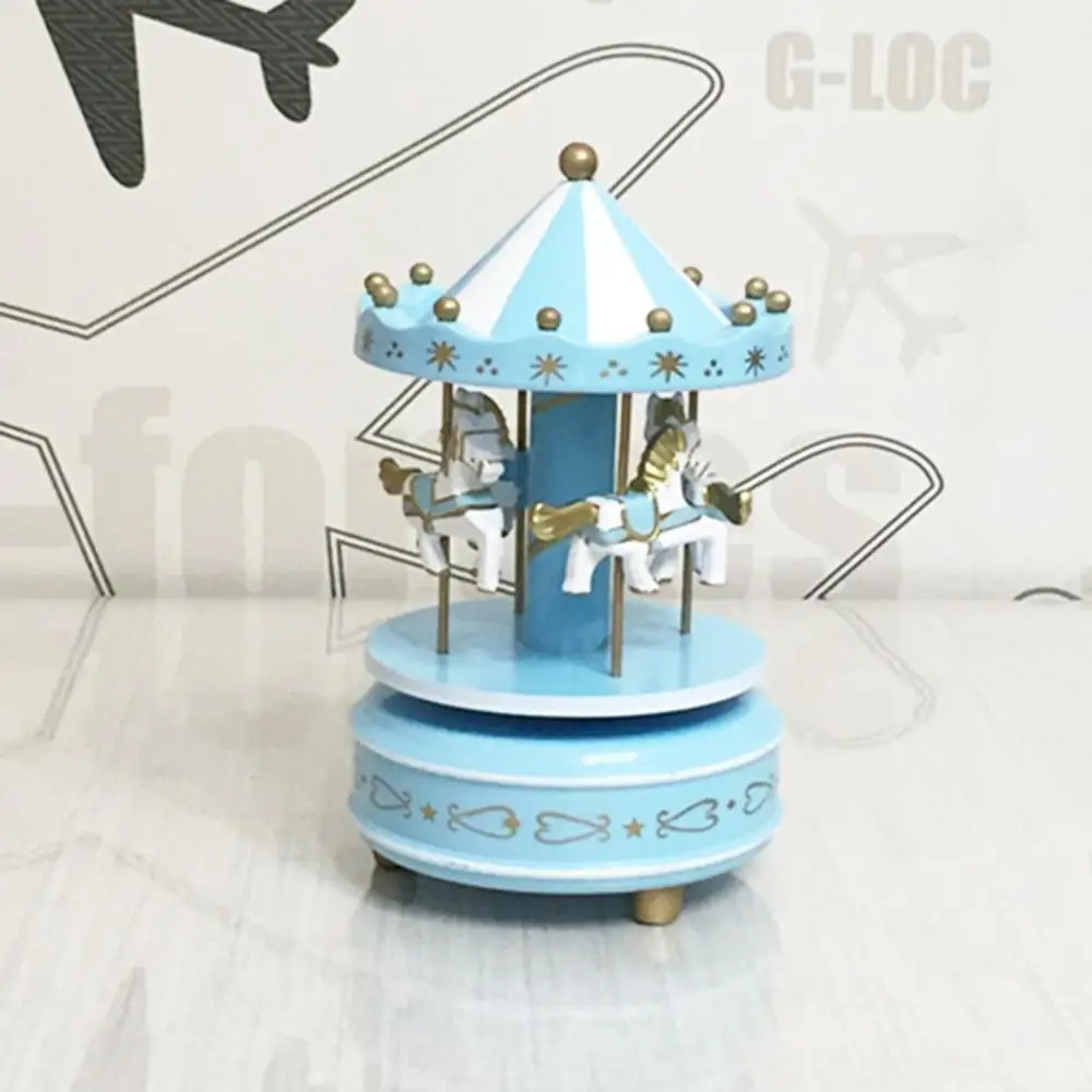 Музыкальная шкатулка в виде карусели украшение для темативечерние изящный