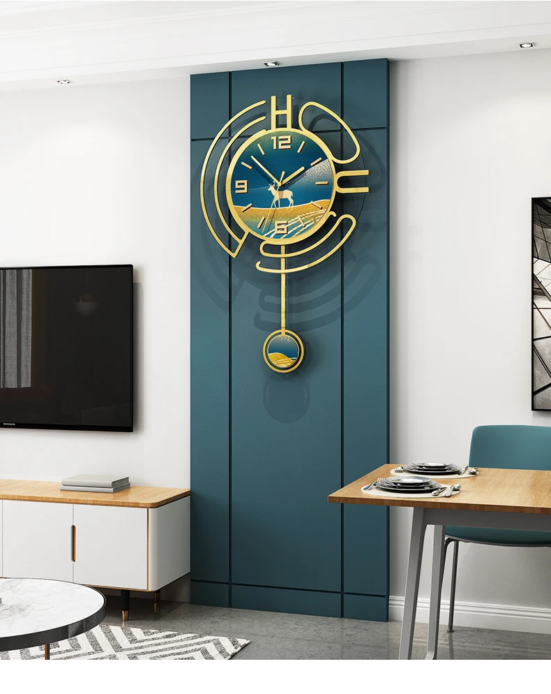 

Luxury Vintage Wall Clock Digital Kitchen Metal Large Wall Clock Modern Living Room Relogios De Parede Home Decorations EA60WC