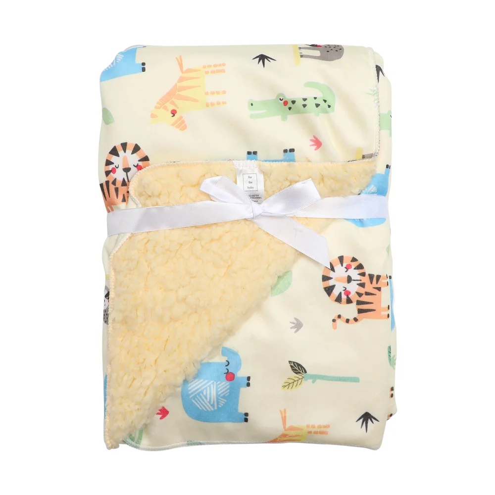 

1pc Lovely Folding Blanket Soft Kids Sleeping Blanket Pretty Cartoon Blanket