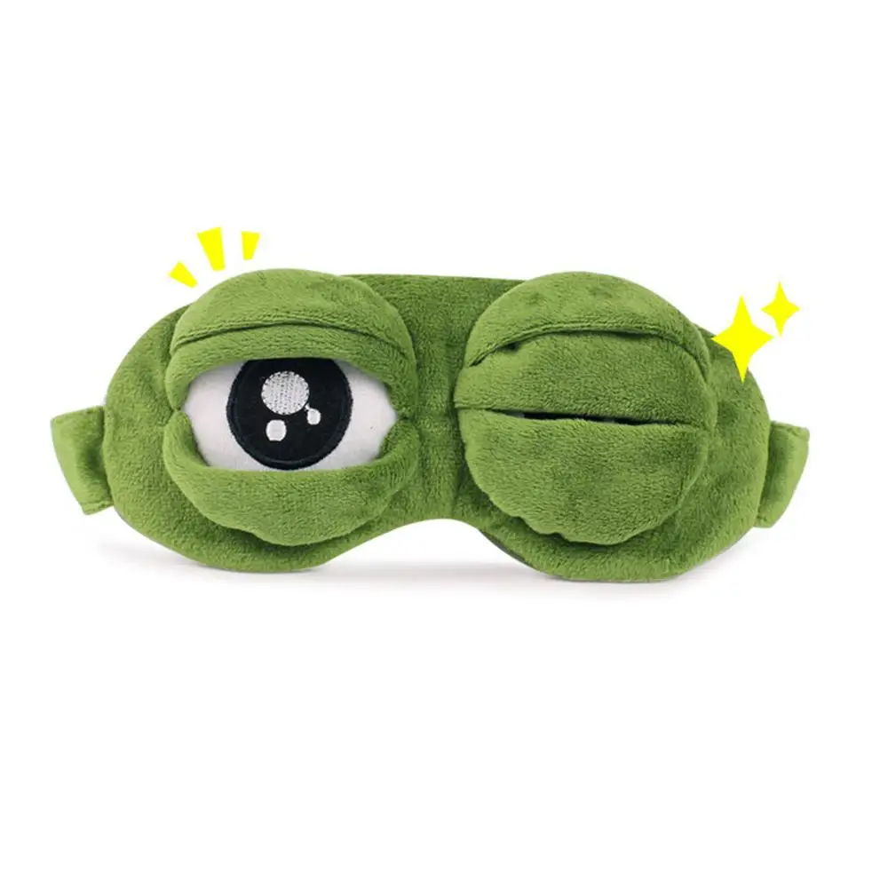 Симпатичная маска для сна 3D глаз грустной лягушки забавная патч детская повязка