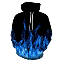 flame pattern mens 3d printing hoodeds sweatshirt creative holiday fashion hoodie autumn and winter fashion hooded pullover