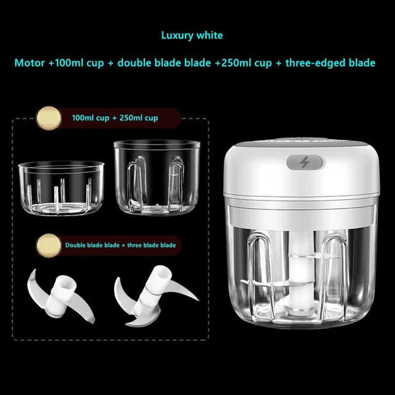 electric food mini garlic press gadget vegetable cutter kitchen chopper for accessories tools organizer ginger crushed chili free global shipping