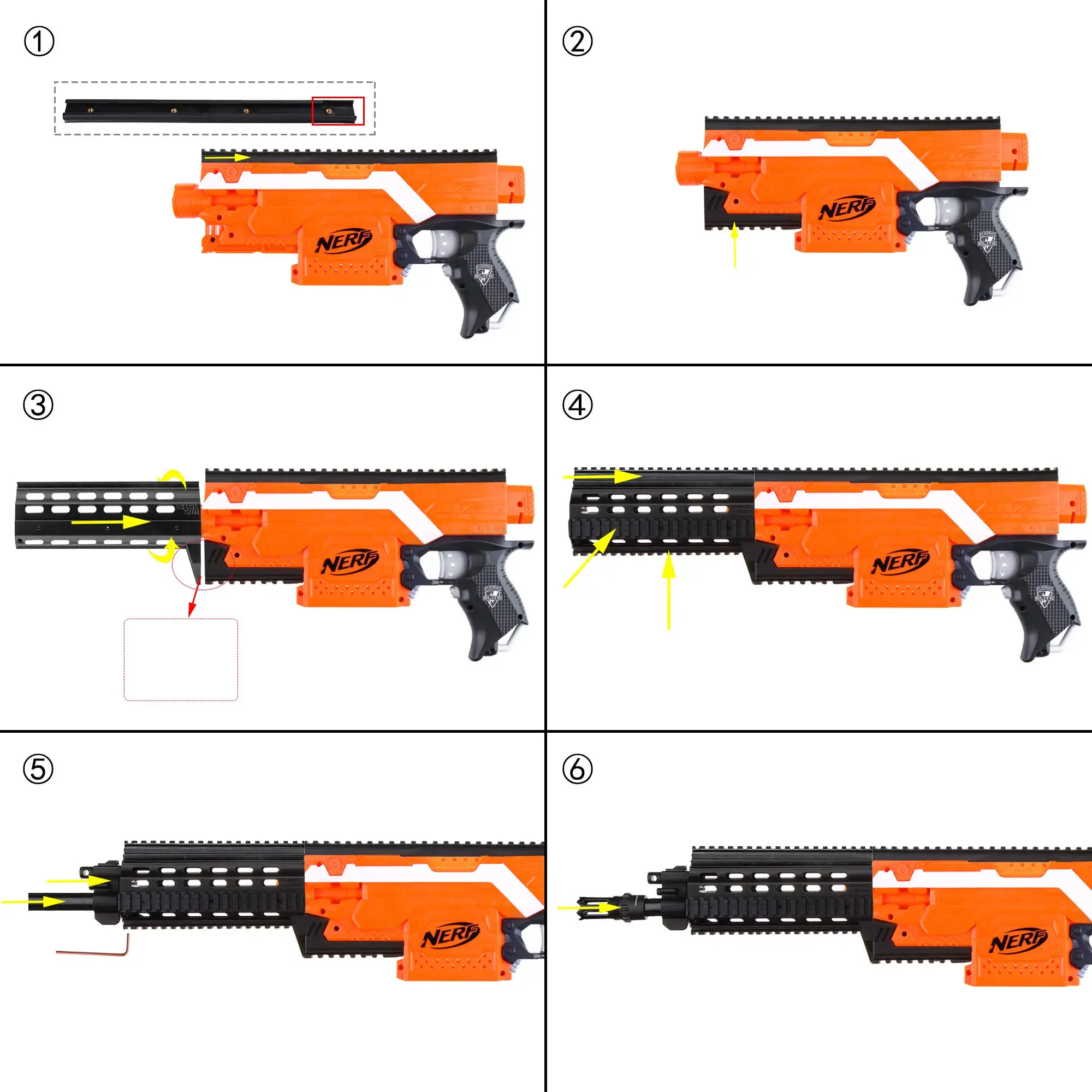 Набор модов JGCWorker для Nerf N-Strike Elite Stryfe обновленная модель модуль крепления (G-56) |