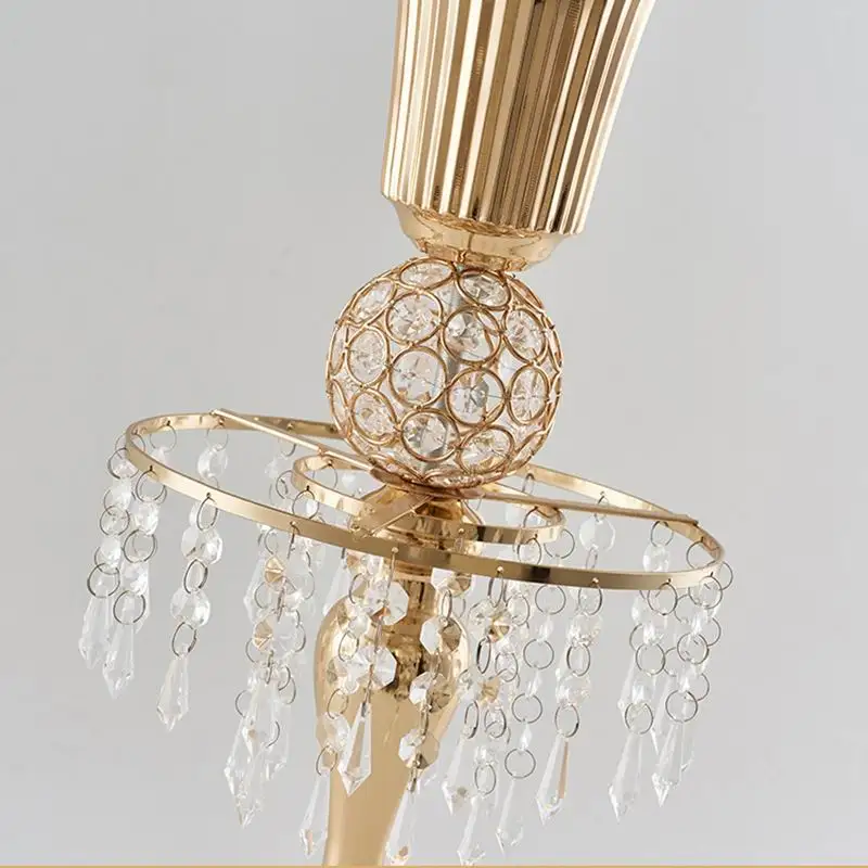 PEANDIM Золотая ваза для цветов элегантные свадебные центральные канделябры