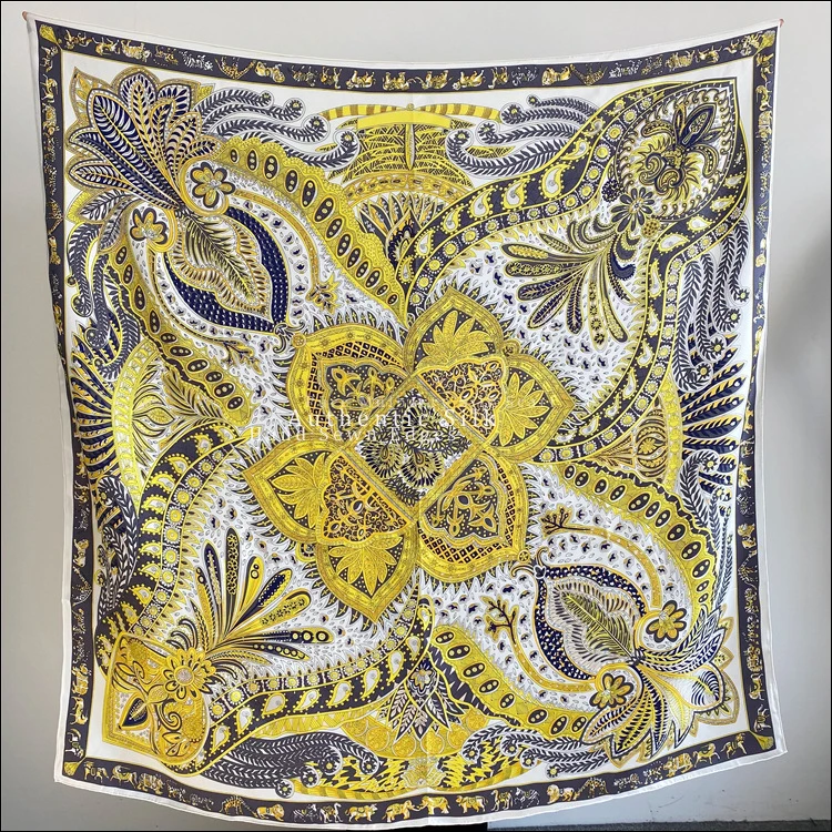 

Mulberry-большой шелковый шарф подлинный шелковые квадратные шарфы дизайнерские самодельных шелковый шарф "Maharani De Джайпур"