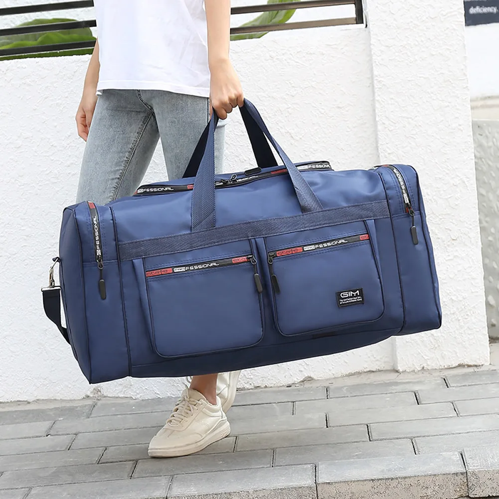 GNWXY Shoulder Large Capacity Travel Bags Korean Version Waterproof Oxford Cloth Oversized Duffel Bag Men Luggage Big Handbag