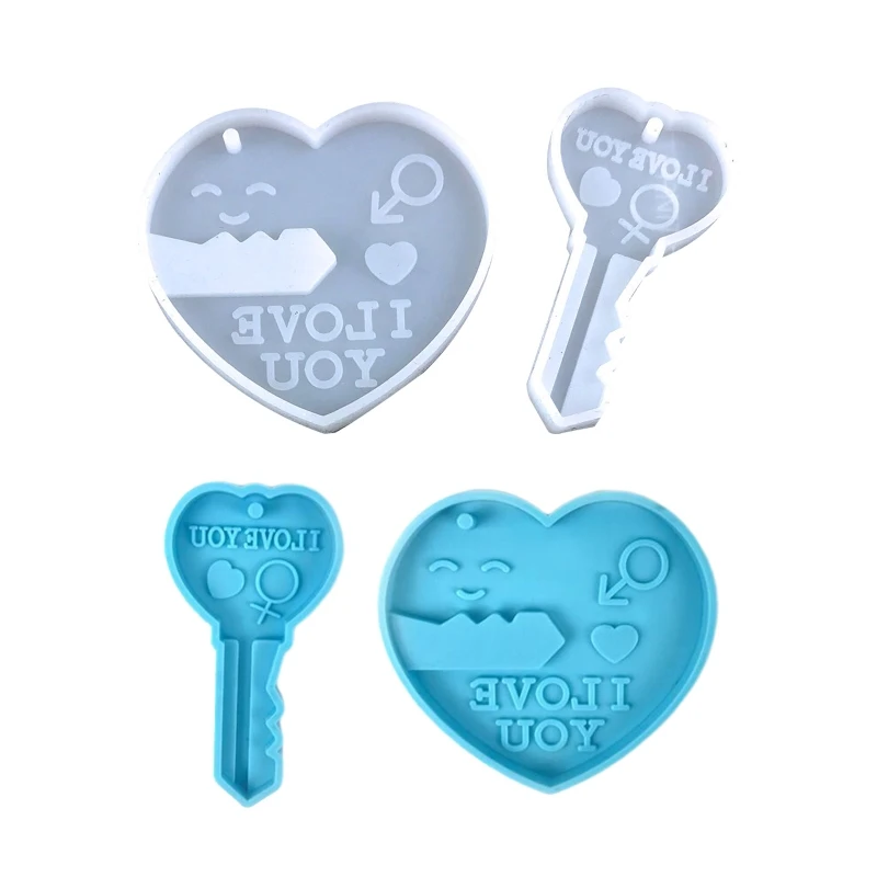 

Креативный ручной замок для влюбленных брелок эпоксидная смола, форма серьги подвеска силиконовая форма «сделай сам» ремесла Ювелирные из...