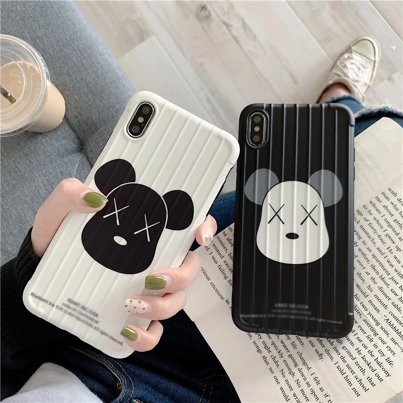 Kaw Bear стерео мягкая оболочка Защитная силиконовая крышка для iPhone 11 Pro Max Чехол 7 8 Plus