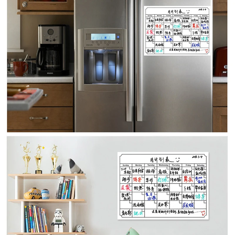 Magnetic Dry Erase Calendar for Fridge Large Monthly Desk Pad Planner Refrigerator 2020-2021 Whiteboard | Дом и сад