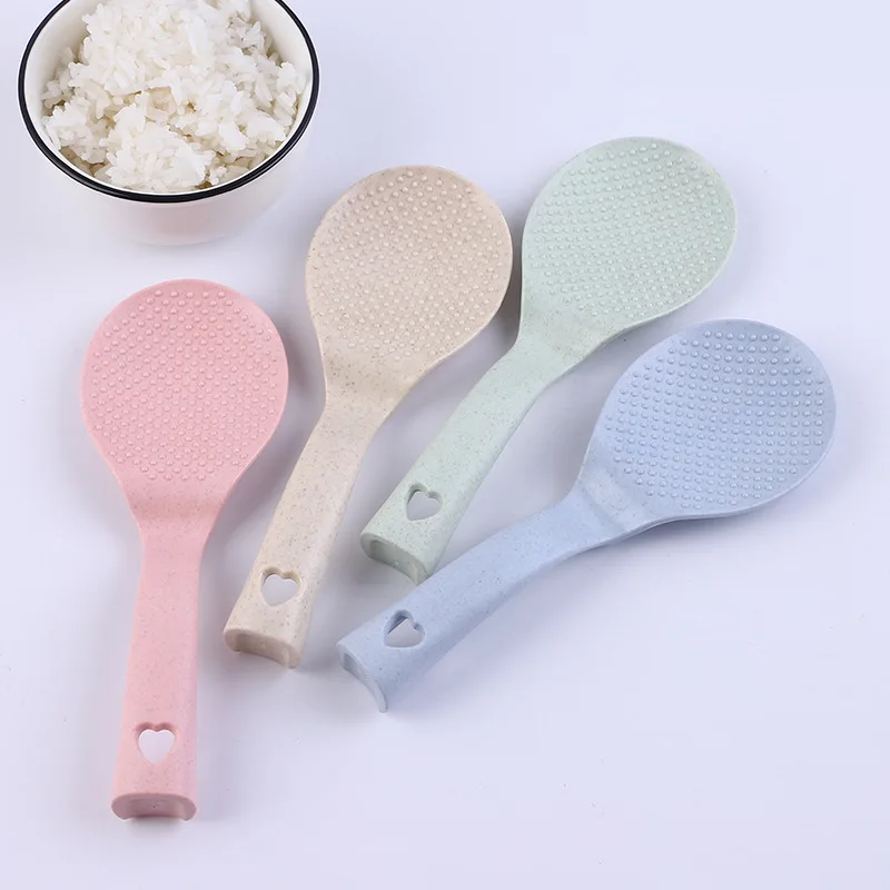 

Wheat Straw Rice Spoon Standing Creative Kitchen Rice Spoon Stall One Yuan Shop Household Rice Cooker Rice Spoon
