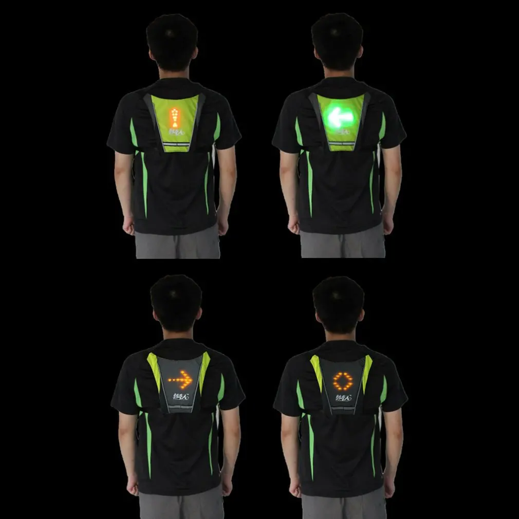 

Remote Control Steering Led Lighting Vest Led Warning Vest Riding Safety Vest Night Safety Warning Vest