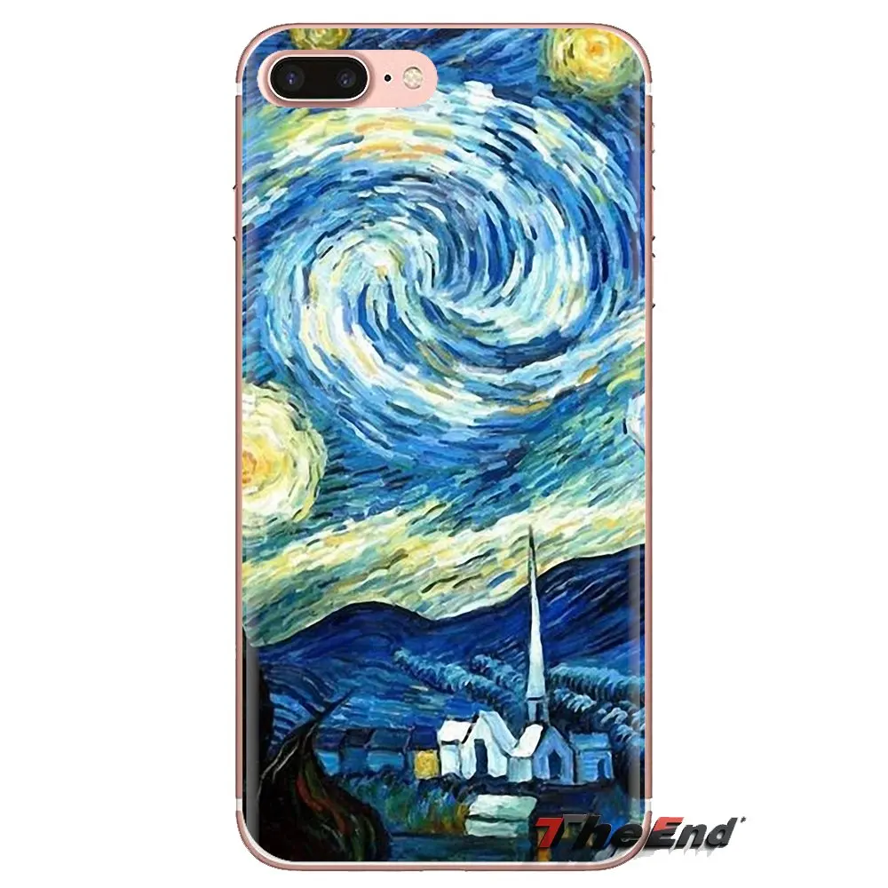 For Huawei Honor 7X V10 6C V9 6A Play 9 Mate 10 Pro Y7 Y5 P8 P10 Lite Plus GR5 2017 Transparent Soft Cover Van Gogh oil painting |