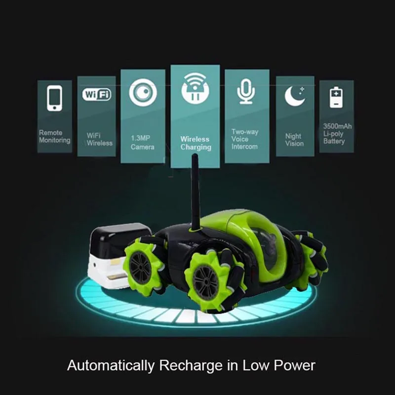 Пульт дистанционного управления с Wi Fi светодиодный робот игрушка облачный Rover HD