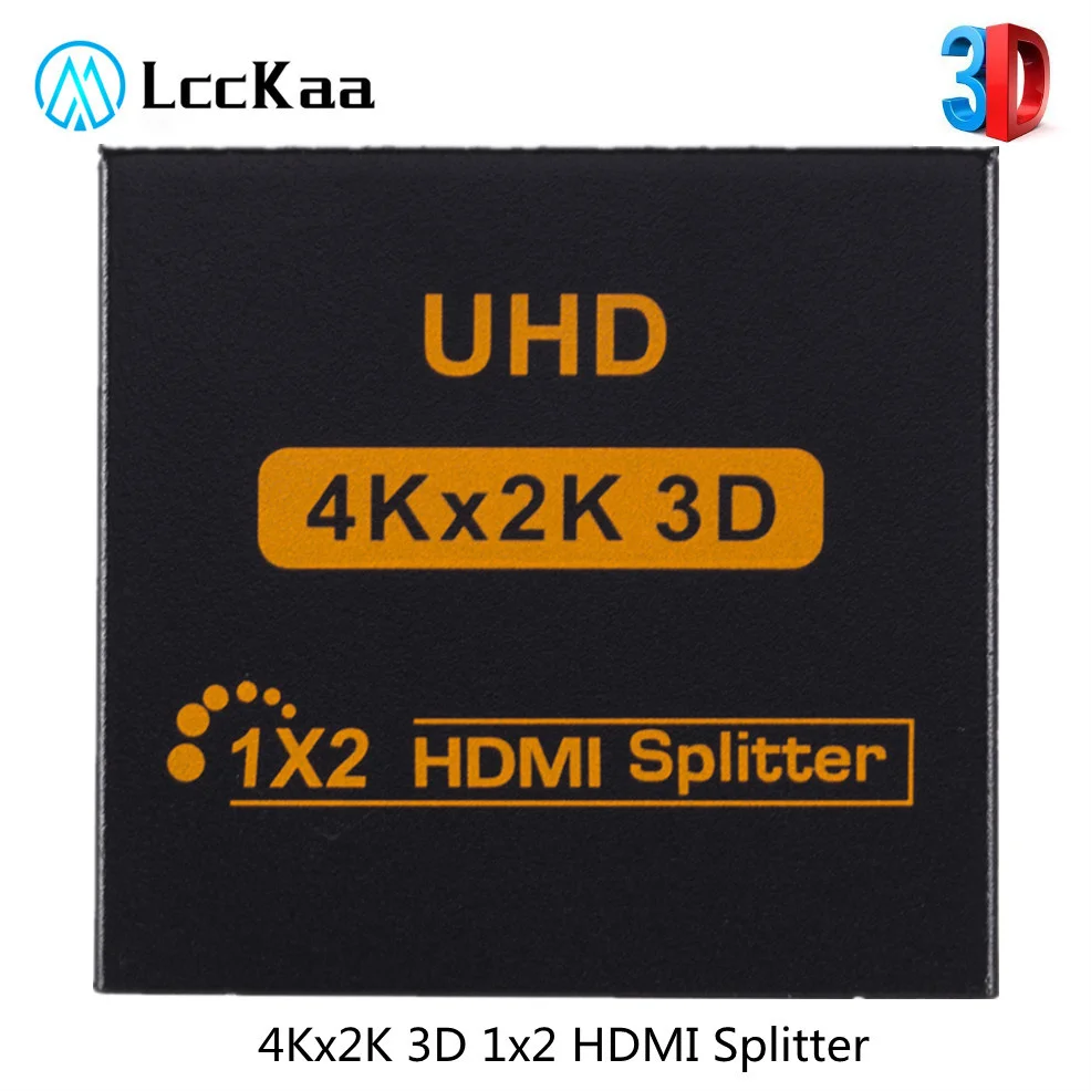 LccKaa 4k 3D HDMI совместимый разделитель Full HD 1080p видео переключатель 1x2 разделение 1 в 2