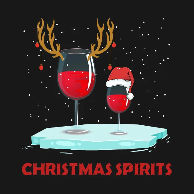 

Christmas Spirits Wine Funny Christmas Gift Mens T-Shirt. Summer Cotton Short Sleeve O-Neck Unisex T Shirt New S-3XL