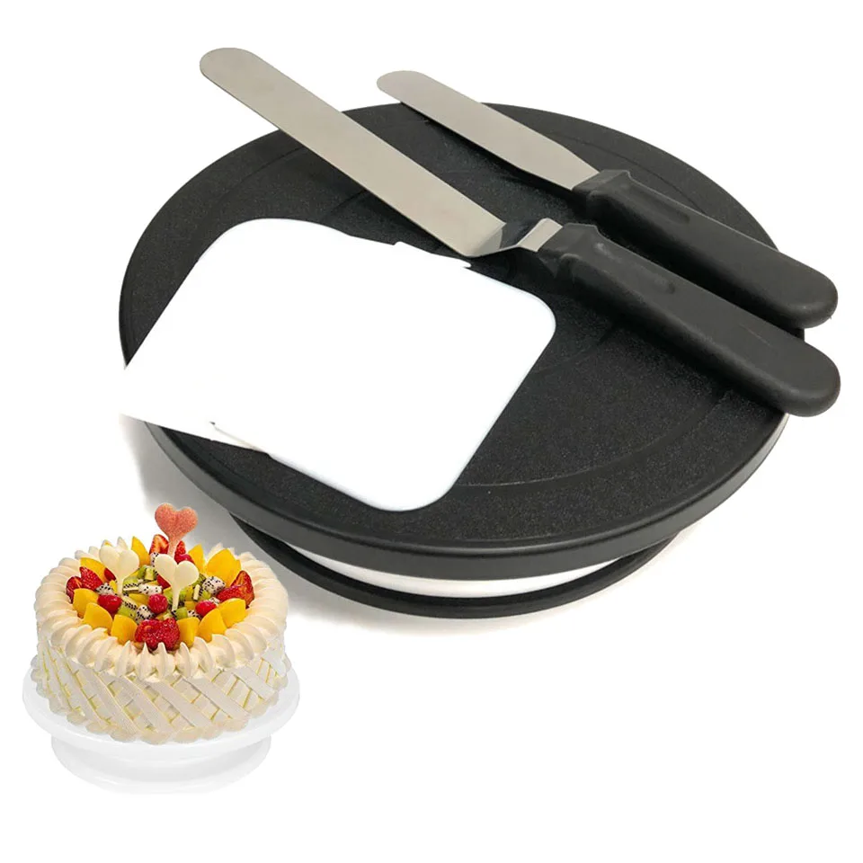 

6Pcs/set Rotating Anti-slip Cake Turntable Plastic Cake Stand Rotary Table Homemade DIY Kitchen Pastry Baking Tools