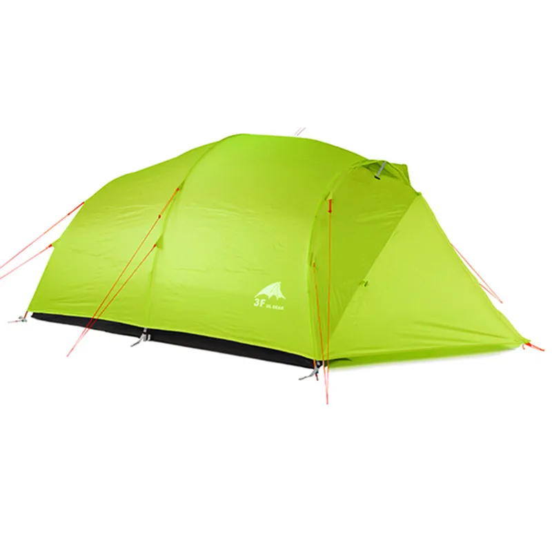 3F UL GEAR Сверхлегкий 4 человека 3 сезона 4 сезона 15D палатка для кемпинга на открытом воздухе Пешие прогулки альпинистские водонепроницаемые палатки - Цвет: 210T 4 season green