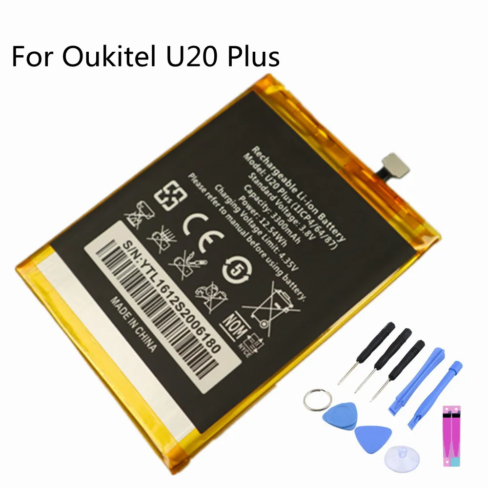 

Высококачественный 100% оригинальный аккумулятор Oukitel U20 Plus для Oukitel U20 Plus U20Plus 3300 мАч сменный аккумулятор + Инструменты