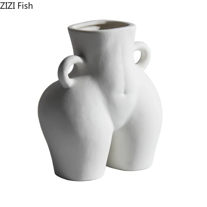 

Abstract Human Ass Vase Flower Arrangement Flower Pot Naked Hydroponic Ass Flower Vase Countertop Decoration Home Accessories