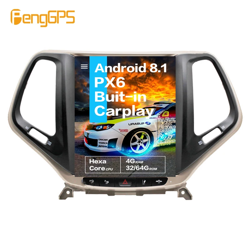 10 4 ''Tesla Android 8. 1px6 + 64 Гб Голосовое управление Встроенная Автомагнитола для JEEP