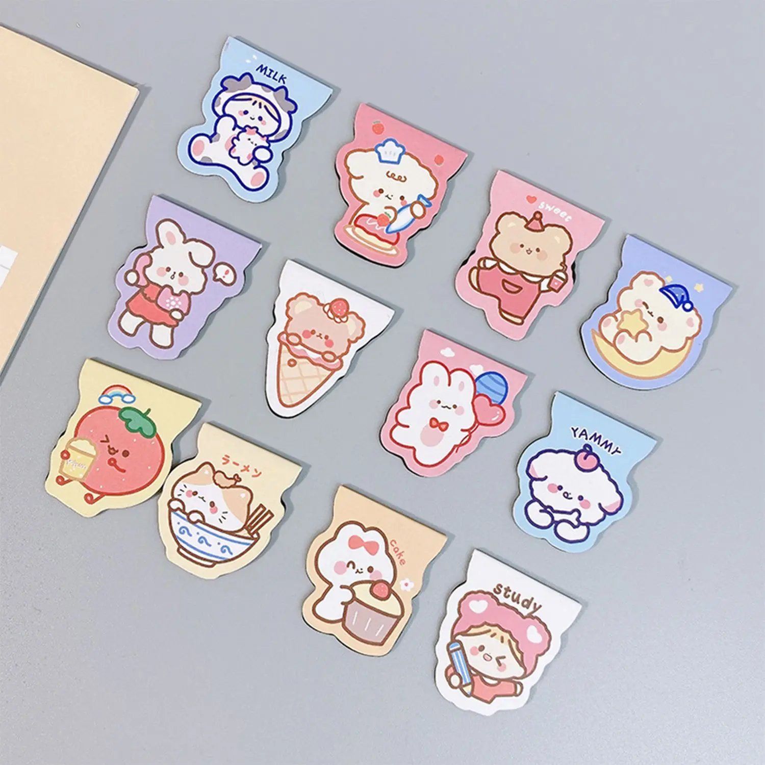 

Cartoon Magnetic Bookmark Cute Mini Kawaii Magnet Page Marker Clips Gift Students Office Reading Stationery School Supplies
