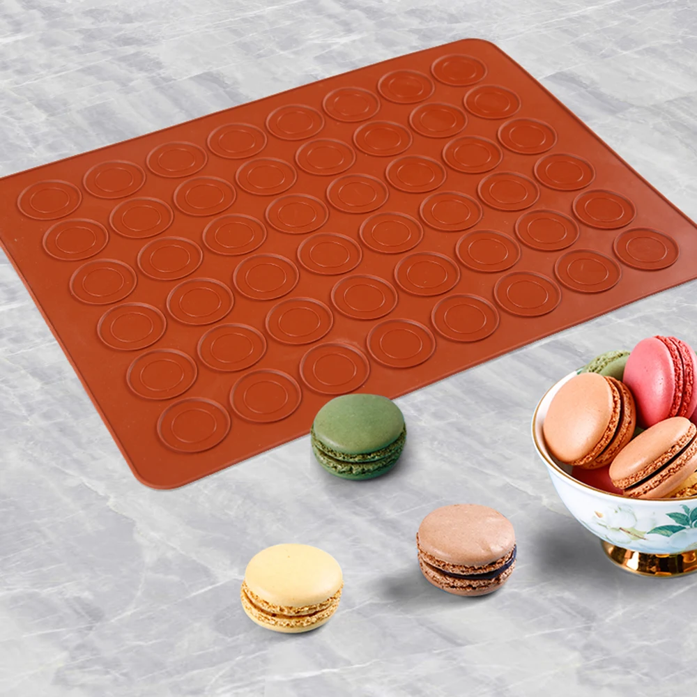 

Silicone Macaroon Pastry Oven Chocolate Mould Mat 48-Cavity DIY Cake Mold Baking Mat Useful Tools Cake Tools Bakeware