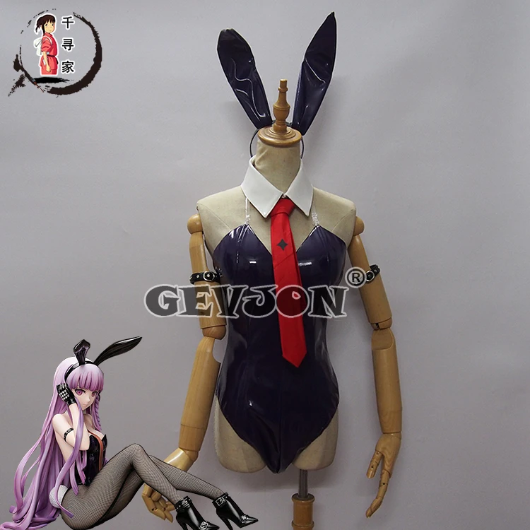 

Игровой костюм для косплея Danganronpa Kirigiri Kyouko, сексуальный комбинезон с кроликом для девочек, полный комплект, одежда для ролевых игр, высокока...