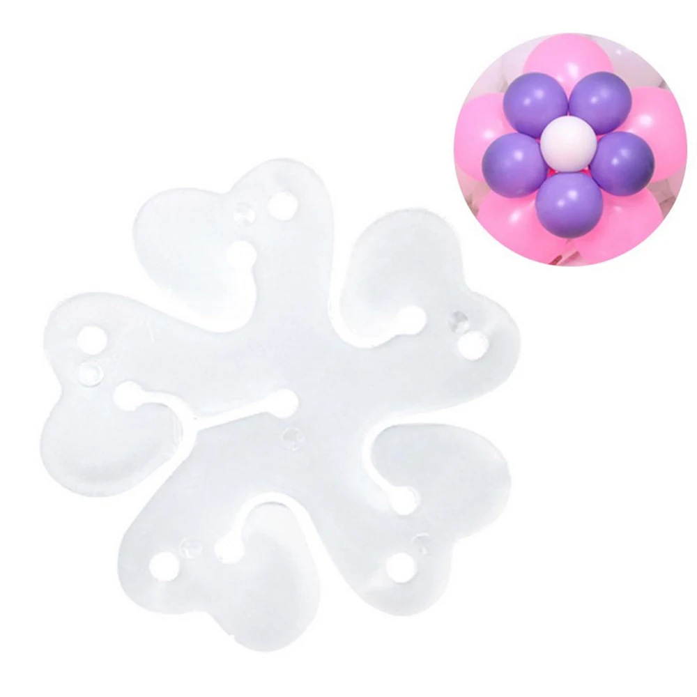 5 in 1 Snowflakes Balloon Seal Clips single layer plum clip petal shape balloon birthday wedding room layout sealing | Дом и сад