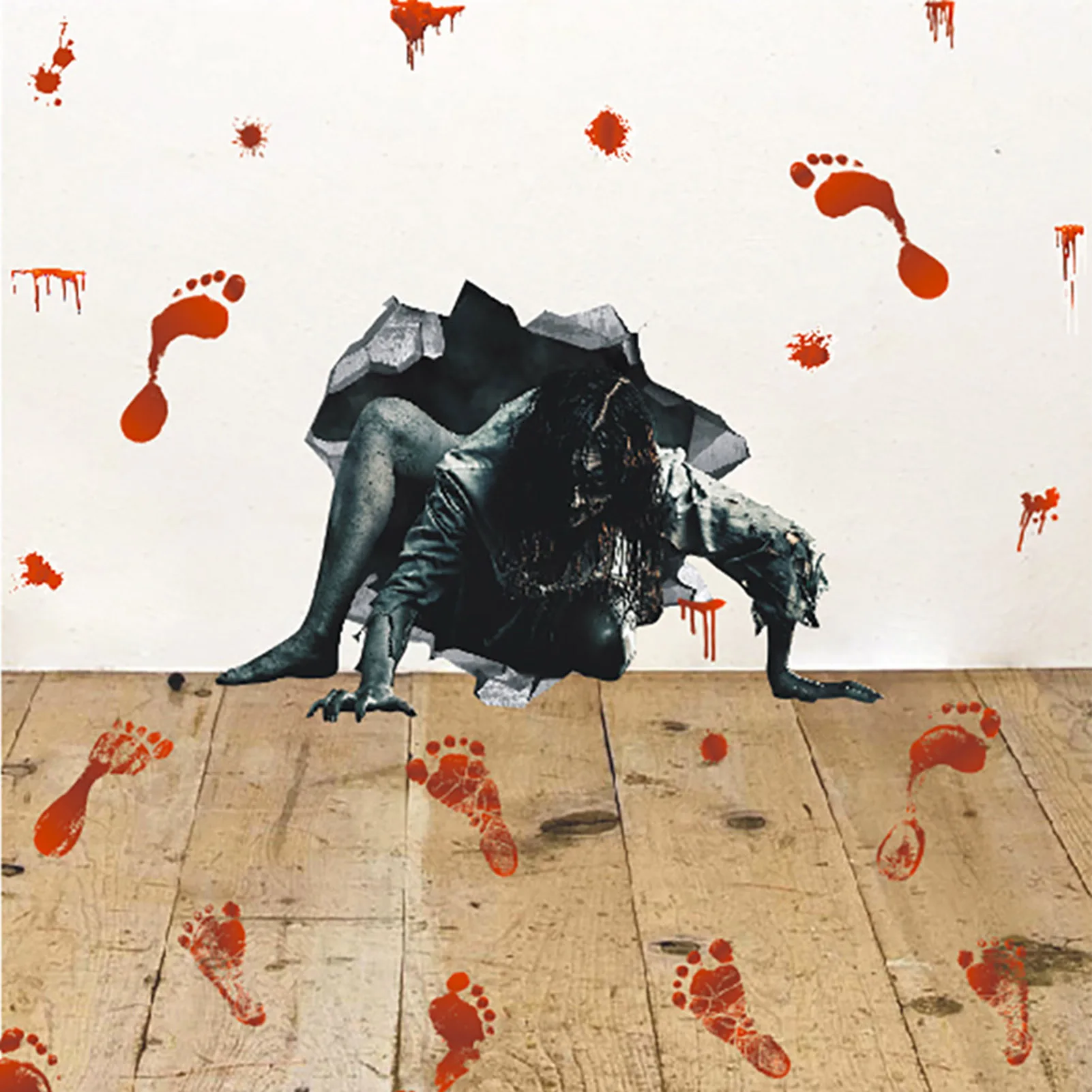 

Хэллоуин волшебник кровь ручная печать наклейка ужас праздвечерние НКА декоративный настенный фон декоративные наклейки восхитительный