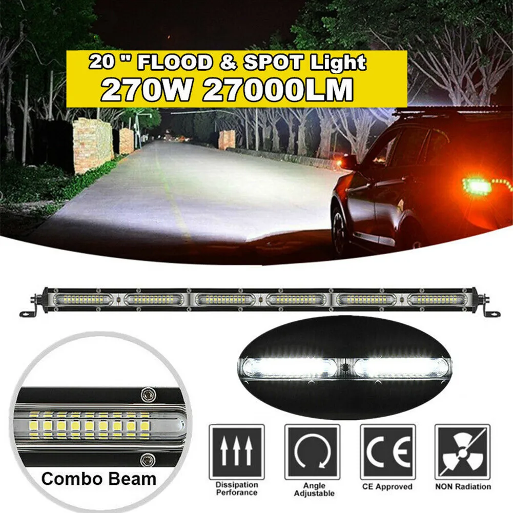 

270W 20\\\\\\\" Slim LED Work Light Bar Flood Spot Beam Car Off-road Driving Fog Lamp IP68 Water Dust Proof Housing Car Lights
