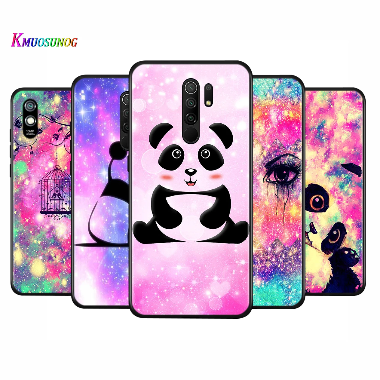 

Pink Glitter World Panda Silicone Cover For Xiaomi Redmi K40 K30 K30i K30S K30T K20 10X GO Y2 Y3 Pro Ultra Phone Case