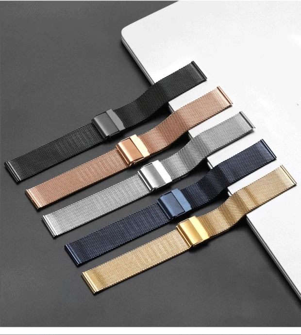 Milanese Watchband Replacement strap 18mm 20mm 22mm Universal Stainless Steel Metal Watch Band Mesh Strap Bracelet