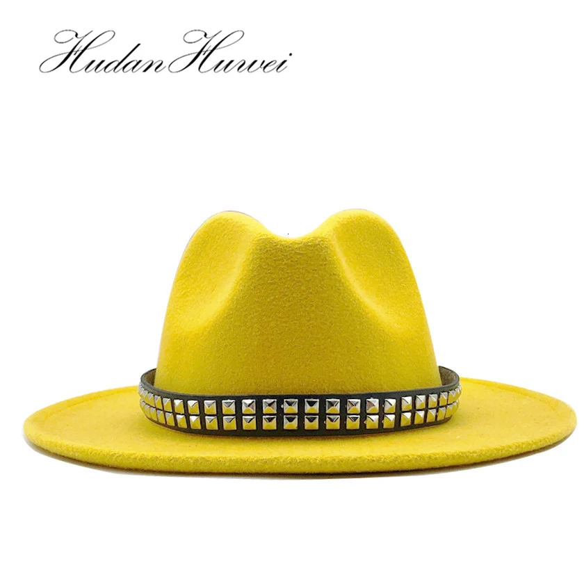 

Классическая шерстяная шляпа в британском стиле, модная однотонная шляпа в английском стиле с широкими полями для церкви и путешествий, Осе...