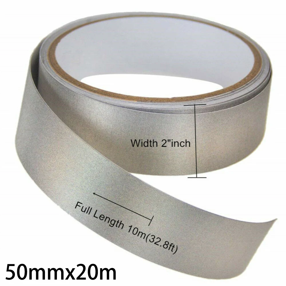 

1 Roll Of Copper+Nickel Faraday Tape Copper Magnetic Conductive Electrode Tape Fabric RF/EMI/EMF Shield Self-sticking Tape