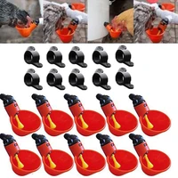 10pcs feed automatic bird coop poultry chicken fowl drinker water drinking cups livestock drinking cup poultry tools