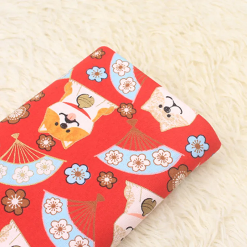 Половина ярд импорт мягкий бриз Косплей Shiba собак вентилятор свинка с принтом из