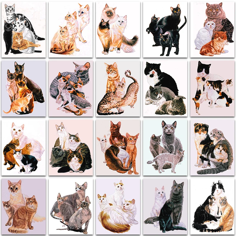 

Набор для алмазной вышивки 5D «сделай сам», картина с изображением голубого кота, полноразмерная и круглая Алмазная вышивка крестиком, мозаика для домашнего декора