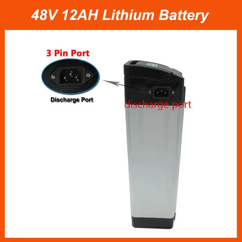 

48V 12AH Silver fish battery 750W 48 V 13AH Electric Bike Bicycle lithium Bateria with 20A BMS 54.6V 2A charger Top discharge