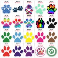 new dog paw pattern acrylic planar resin printed 10pcslot for diy phone decorations accessories r0573 r0574