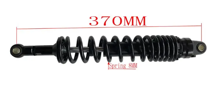 370MM 1 пара 360 мм 370 мм 380 мм 390 мм 400 мм 410 мм 8 мм Весенний мотоцикл воздушный амортизатор для YAMAHA HONDA SUZUKI - Цвет: 370MM