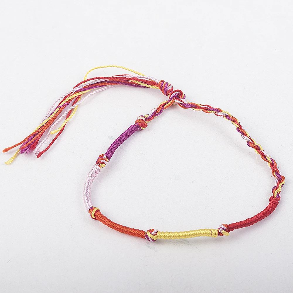 Новые плетеные браслеты дружбы радужного цвета для женщин украшения подарка